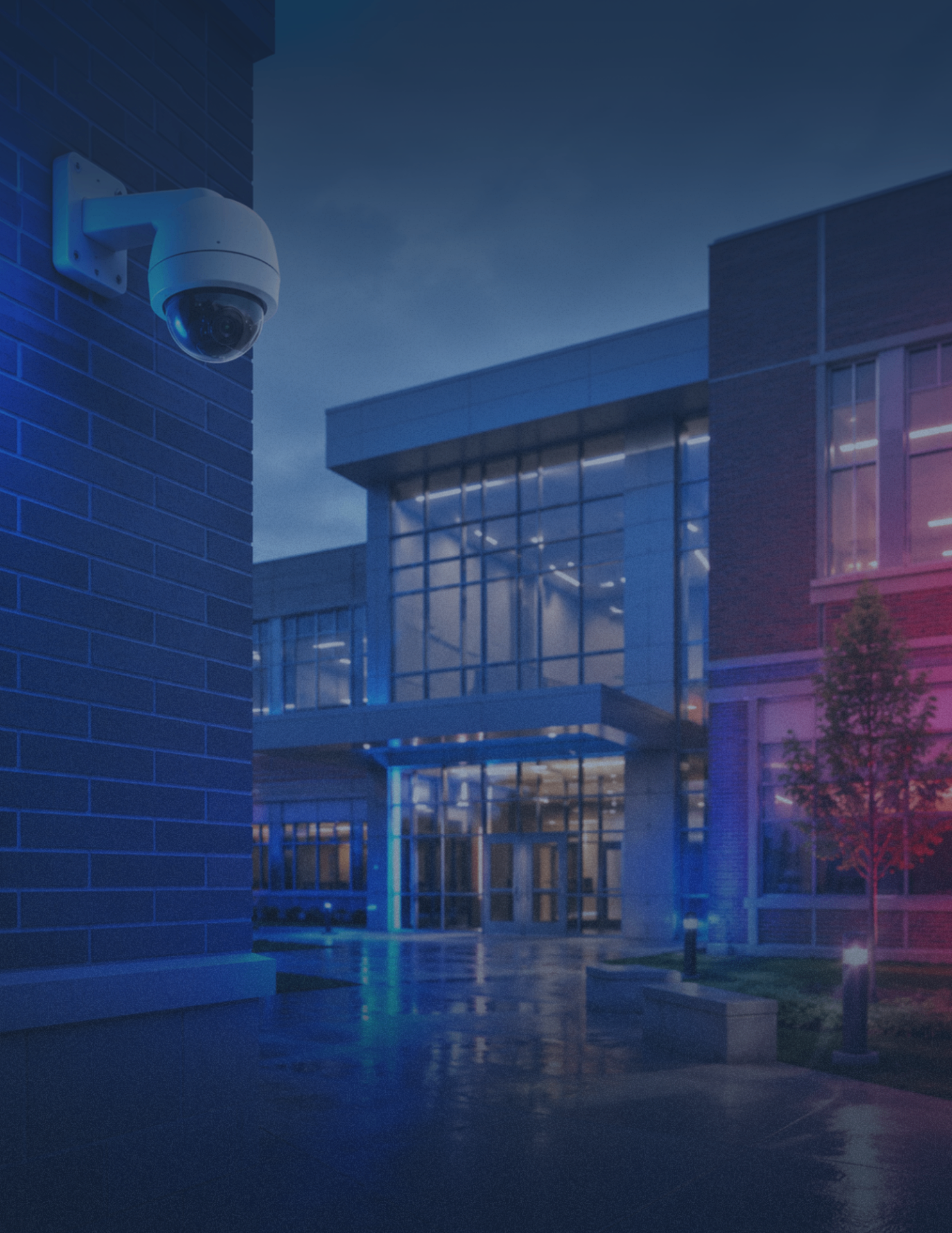 Modern higher education campus building